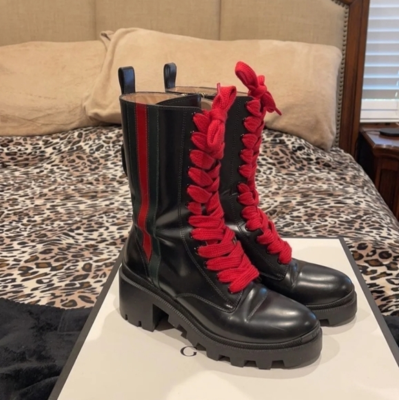 GUCCI TRIP STRIPED ANKLE BOOT - Picture 4 of 9